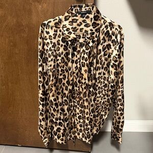 Ambiance Leopard Print Button Down Shirt